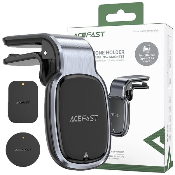 Acefast magnetisk biltelefonholder for grill? ventilasjonsgrå (D16 grå)