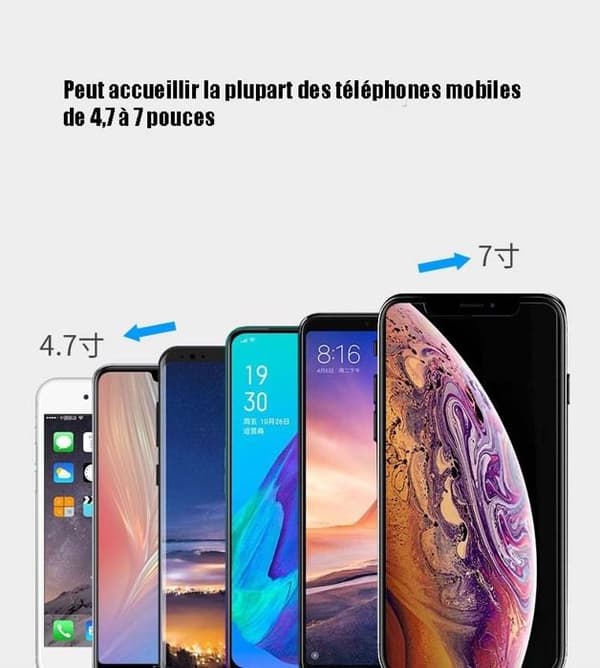 Biltelefonhållare, Sugkopp Biltelefonhållare, Frirotation och infällbar, Svart