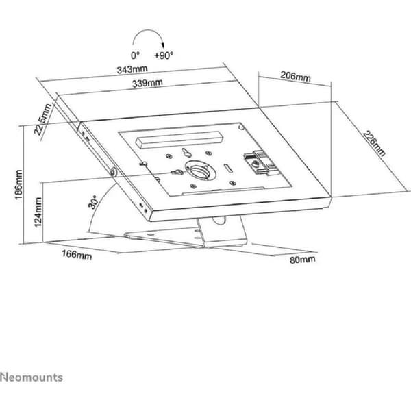 Tablet-holder Neomounts DS15-630WH1 Hvid Sort