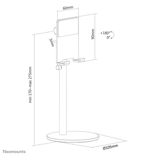 Teline Neomounts DS10-200SL1 Hopea