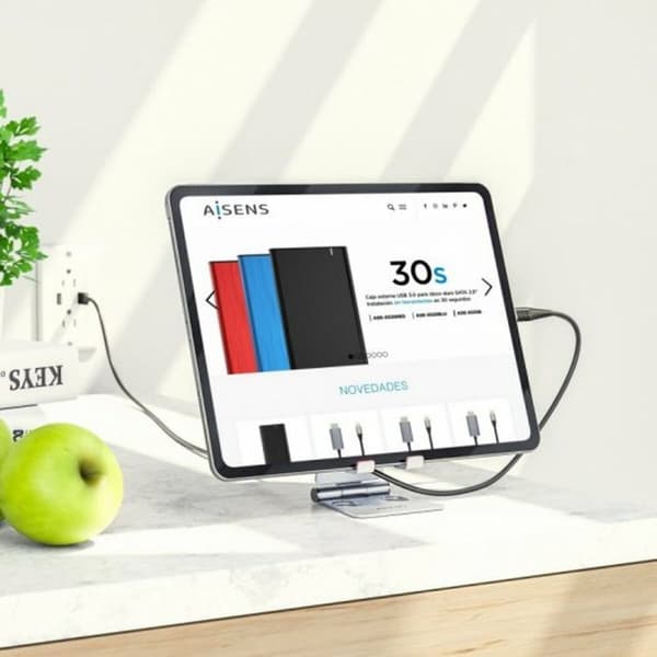 Matkanpuhelin- tai tablettituki Aisens MS2PM-086 Teräs 8" (1 osaa)