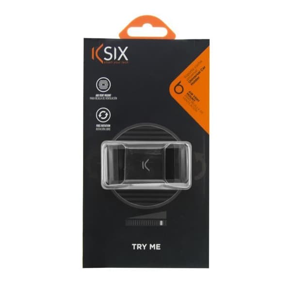360° SVART VENTILATIONSHÅLLARE FÖR KSIX SMARTPHONE