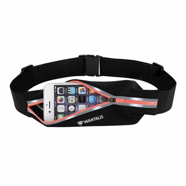 WANTALIS - 1 Pocket Running Bälte - Universal - Vattentät - Orange