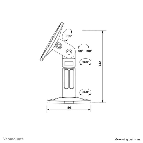 Holder Neomounts SPEAKER-W100BLACK Sort