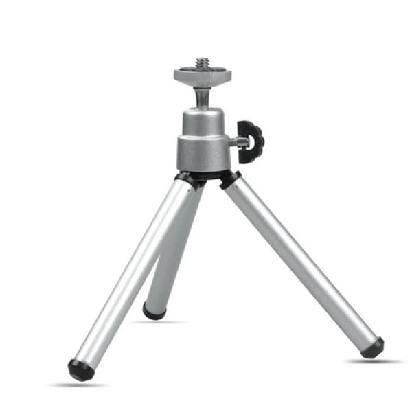 INF Kompakt metallstativ for smarttelefoner og projektorer Sølv