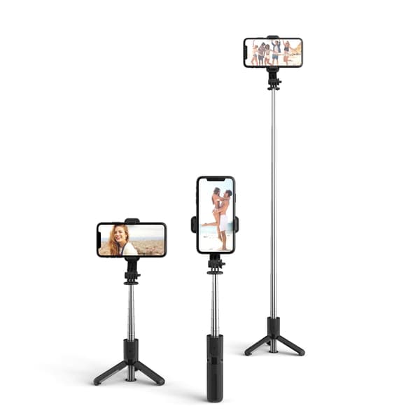 Tech-Protect Selfie-stang med stativ 72 cm - Svart