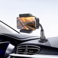 Miniatyrbild 3 av 4: Bilhållare för smartphone Flexibelt och roterande sugkoppsfäste Svart