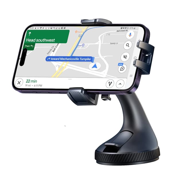 Joyroom magnetisk bilholder med sugekop til fleksibel placering - svart