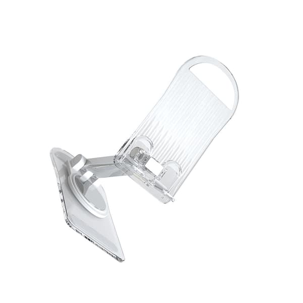 INF 360° roterende tabletstativ KF-12 (hvid) - Gennemsigtig telefonholder