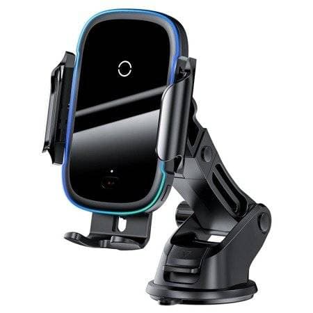 Baseus Light Electric Car Holder med Qi induktiv oplader (sort)