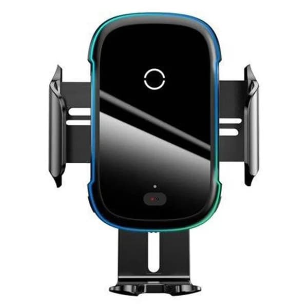 Baseus Light Electric Car Holder med Qi induktiv oplader (sort)