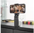 Miniatyrbillede 1 af 2: Portable travel mount with clamp, for mobile phones, black