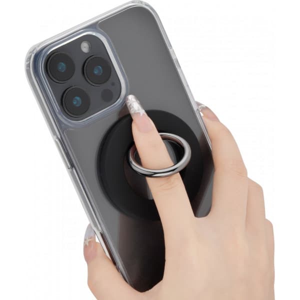 FoneKit MagSafe-yhteensopiva puhelinpidike ja jalusta, musta