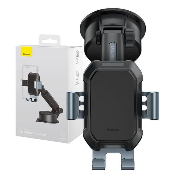 Gravity bilfeste for Baseus Tank-telefon med sugekopp (svart)