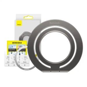 Baseus Halo Ring holder til telefoner (grå)