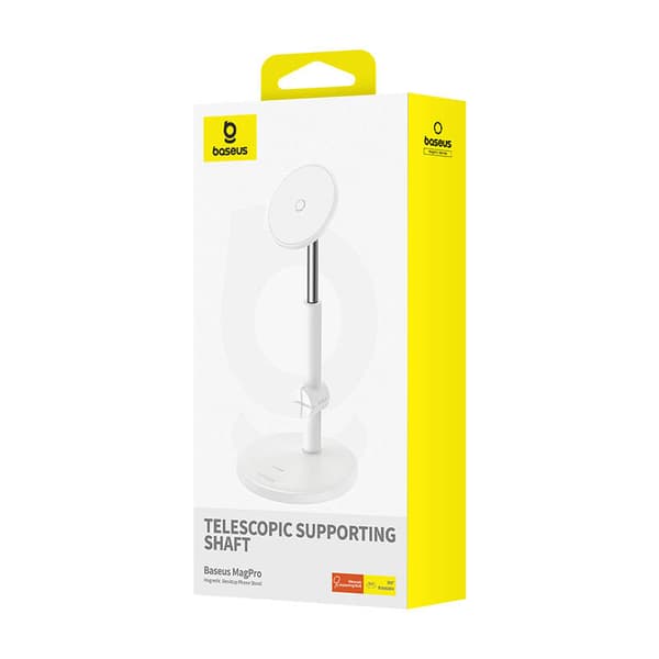 Magnetisk bordtelefonstativ Baseus MagPro (hvid)
