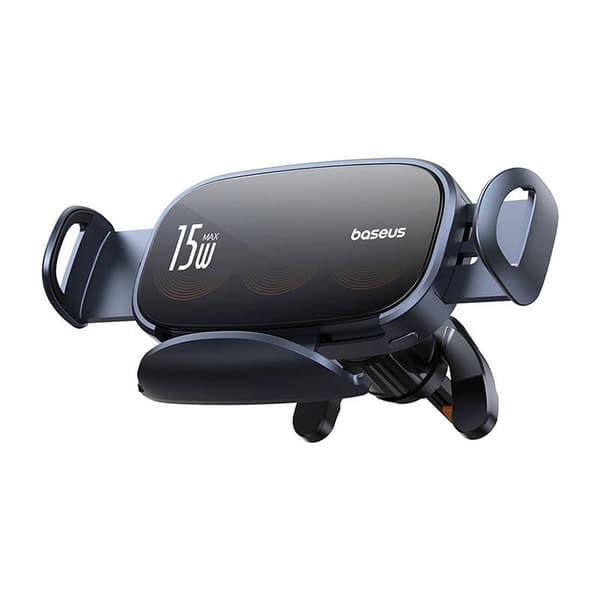 Bilholder med induktiv lader Baseus LightChaser (Sort)