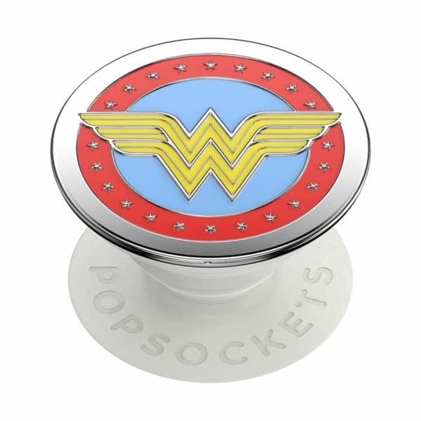 Wonder Woman Popsockets emalj smartphone grepp - röd/blå/gul/silver - TU