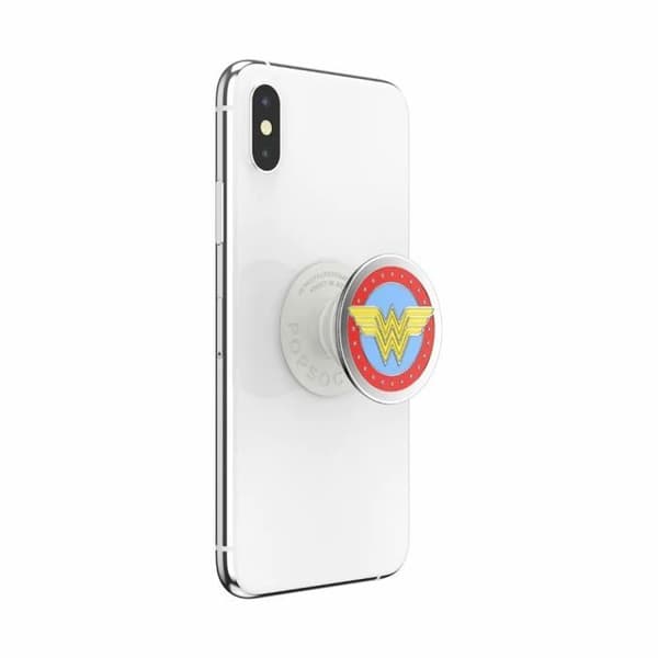 Wonder Woman Popsockets emalj smartphone grepp - röd/blå/gul/silver - TU