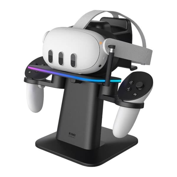 RGB Vertical Stand Meta virallisesti yhteistuotemerkillä Kiwi Design QC03 Meta Quest 3/Quest 2/Quest PRO Blackille