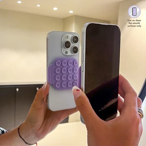 Silicone dual-sided suction cup holder, lavander