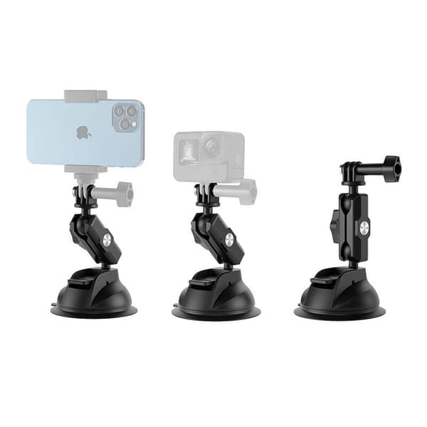TELESIN Universal Sugekopholder med telefonholder og action kamera montering TE-SUC-012