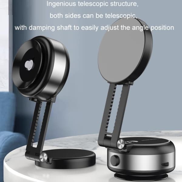 Magnetisk mobilholder med sugekop og teleskopfunktion