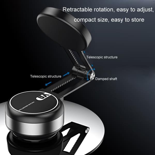 Magnetisk mobilholder med sugekop og teleskopfunktion