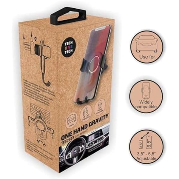 Mobiltelefonhållare - TECH ONE TECH - TEC2823 - Svart - 30 g - Plast