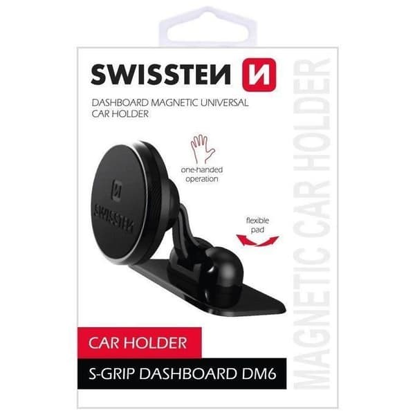 S-GRIP DM6 magnetisk mobiltelefon- och instrumentbrädesfäste Svart
