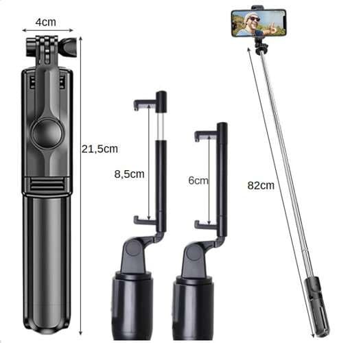 Selfie-Stick 2-in-1 -mobiiliteline kaukosäätimellä