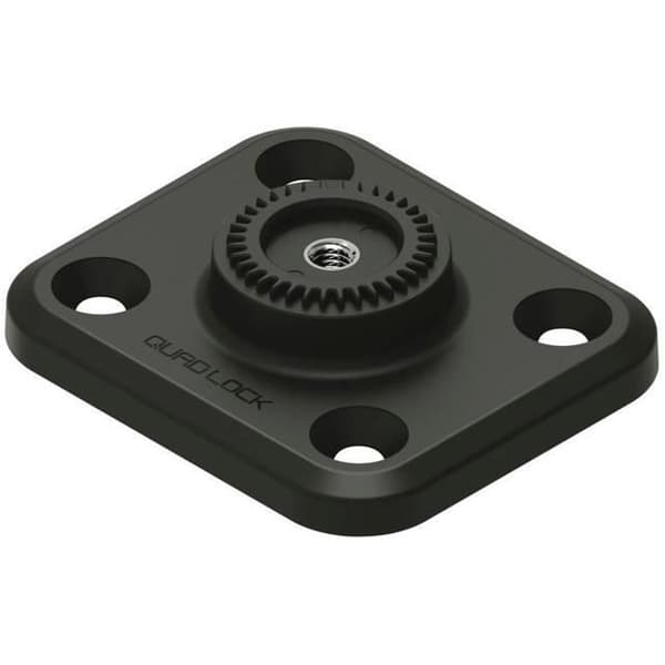 QUAD LOCK® 360 BAS - REKTANGULÄR PLATTA 4 HÅL Svart