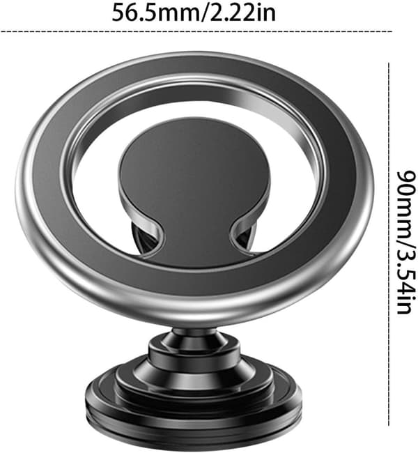 Magnetisk bilhållare, ultrastabil bilhållare, 360° roterbar magnetisk bilhållare, kompatibel med bilhållare, mobiltelefonhållare