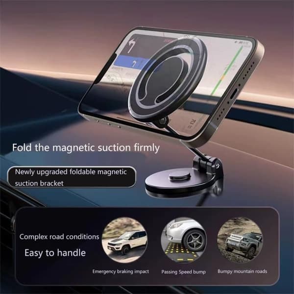 Magnetisk bilhållare, ultrastabil bilhållare, 360° roterbar magnetisk bilhållare, kompatibel med bilhållare, mobiltelefonhållare