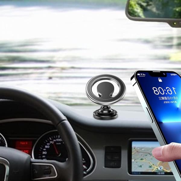 Magnetisk bilhållare, ultrastabil bilhållare, 360° roterbar magnetisk bilhållare, kompatibel med bilhållare, mobiltelefonhållare
