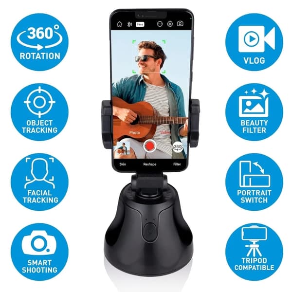 Mobilhållare med Bluetooth - 360° rotation - Universal