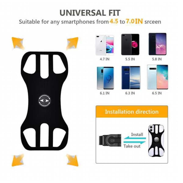 INF Universell mobilhållare för cykel - 360° rotation B