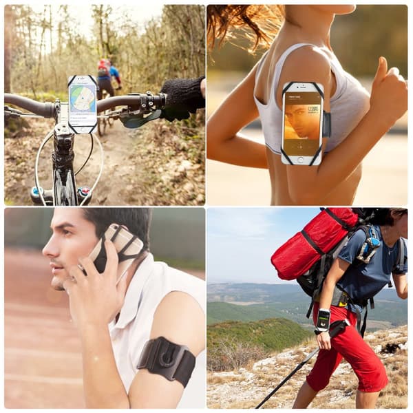 INF Multifunksjonell telefonholder svart