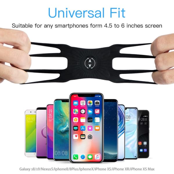 INF Multifunksjonell telefonholder svart