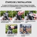 Miniatyrbild 4 av 4: INN Cykeltelefonhållare kompatibel med smartphones från 4.8-6.8 med quick release pnce för elscooter MTB