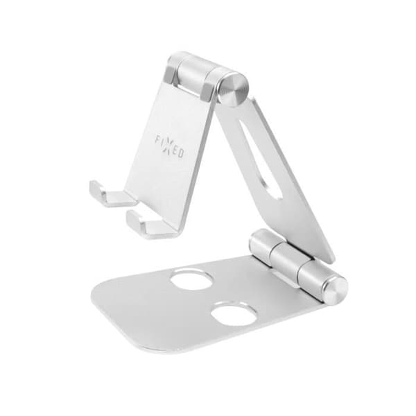 Ställning i aluminium för mobiltelefoner FIXED Frame Phone, Silver