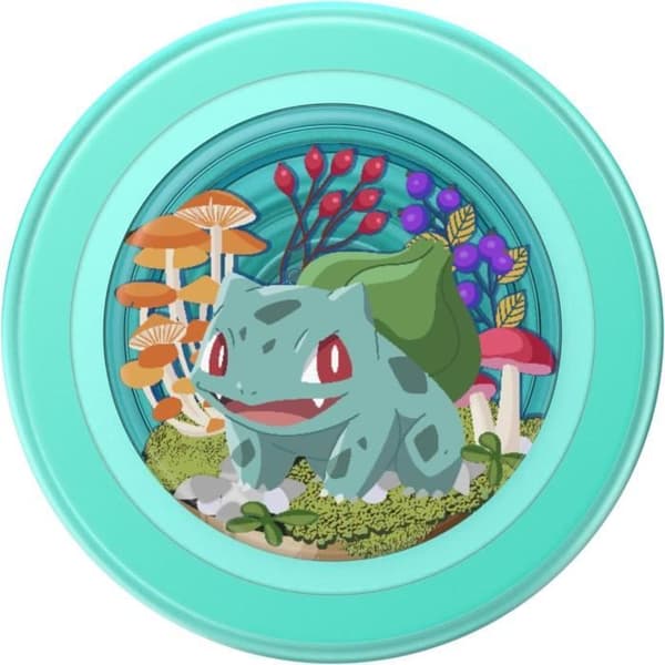 PopSockets PopGrip Rund för MagSafe - Adapterring för MagSafe Ingår - Pokémon - Bulbasaur Mint