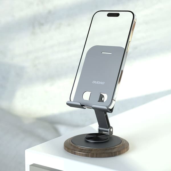 Dudao bordsställ för smartphone, 360° rotation, justerbar vinkel - Grå