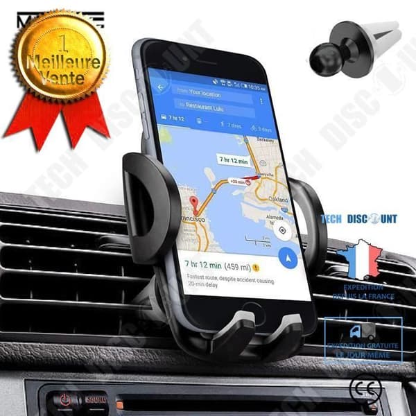 TD® Universal Biltelefonhållare 360 Free Rotation Air Outlet Mount