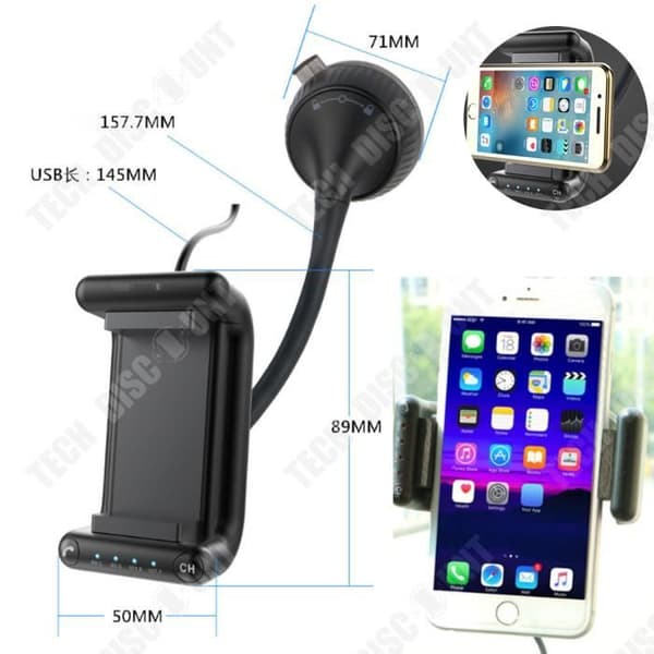 TD® Car Bluetooth Mobiltelefonhållare för soli högpresterande handsfree smart mp3-musikspelare