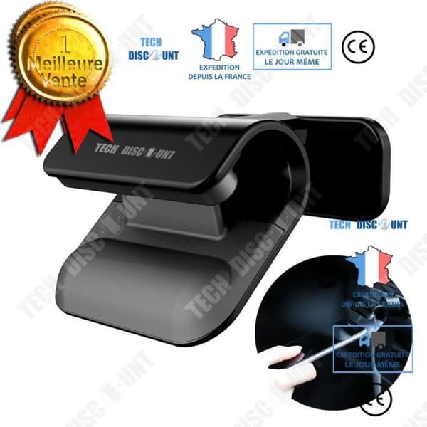 TD® magnetisk biltelefonhållare magnetisk ventilationsgaller mobil smartphone 360° svart lim billigt universal med rotation