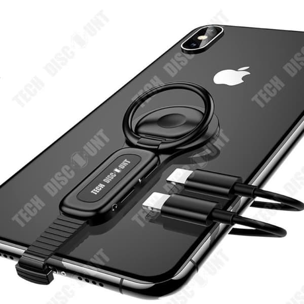TD® iPhone Hållare Adapter Finger Loop Bil Multifunktion Smartphone Iphone Laddning Multimedia Högpresterande ljud