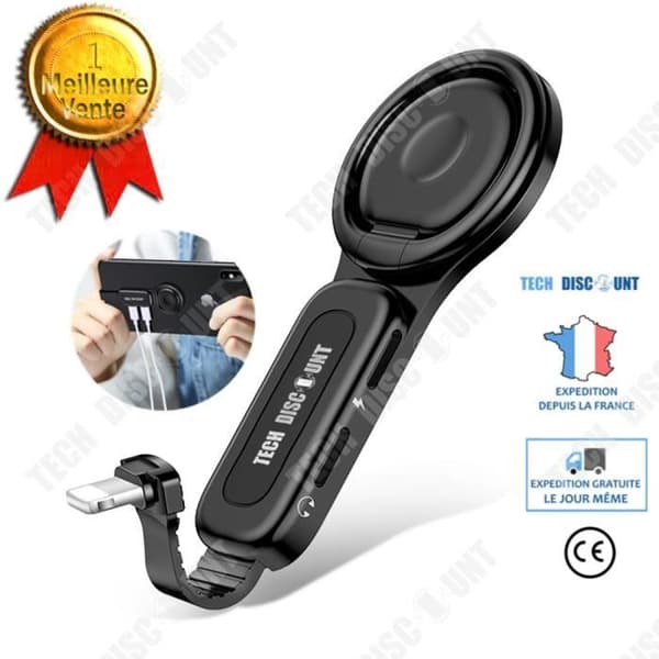 TD® iPhone Hållare Adapter Finger Loop Bil Multifunktion Smartphone Iphone Laddning Multimedia Högpresterande ljud