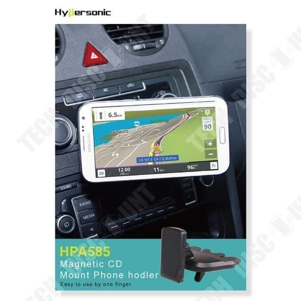 TD® Universal Bil CD-telefonhållare - Universal Mobiltelefon Bil CD - Magnetisk mobiltelefonhållare