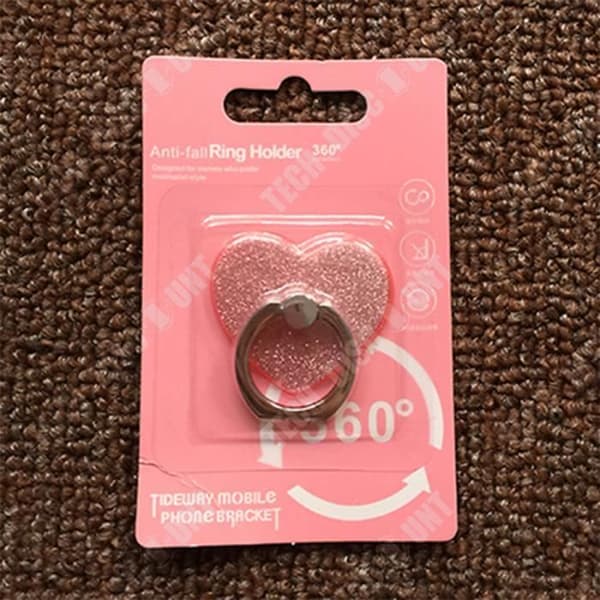 Support Telefon - TECH DISCOUNT - Universell - Hjärta - Rosa - Zinklegering
